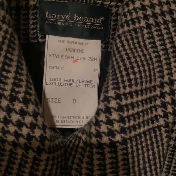 Herve’ Benard 100% Wool Vintage Blazer - Picture 6 of 11